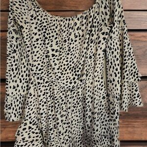 Peach Love California Black and Cream Dress. Size Small.  Like New. 100% Cotton.